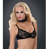Полиуретановый ошейник с пуклями и D-кольцами Collar with Studs - Blush Novelties - купить с доставкой в Комсомольске-на-Амуре