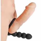 Насадка для двойного проникновения Double Fun Cock Ring with Double Penetration Vibe - XR Brands - в Комсомольске-на-Амуре купить с доставкой