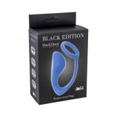 Синее эрекционное кольцо с анальной пробкой Button Anal Plug - Lola Games - в Комсомольске-на-Амуре купить с доставкой