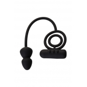 Чёрное эрекционное кольцо с вибропулькой и анальным хвостом - Erotist Adult Toys - в Комсомольске-на-Амуре купить с доставкой