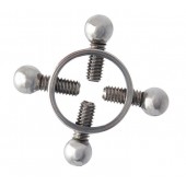 Серебристые зажимы для сосков на винтах - ToyFa - купить с доставкой в Комсомольске-на-Амуре