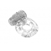 Прозрачное эрекционное кольцо с вибрацией Rings Axle-pin - Lola Games - в Комсомольске-на-Амуре купить с доставкой