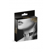 Чёрный чокер с кольцом в форме сердца - Bijoux Pour Toi - купить с доставкой в Комсомольске-на-Амуре