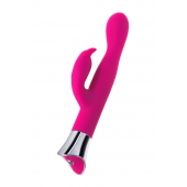 Розовый вибратор с клиторальным стимулятором и гибкой головкой LOLY - 21,6 см. - JOS купить в Комсомольске-на-Амуре с доставкой в Orgasmix.ru Розовый вибратор с клиторальным стимулятором и гибкой головкой LOLY - 21,6 см. - JOS