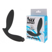 Чёрный вибростимулятор простаты Sex Expert Vibe Pleasure - Sex Expert - в Комсомольске-на-Амуре купить с доставкой