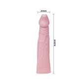 Телесная насадка с вибрацией Sex Expert - 18 см. - Sex Expert - в Комсомольске-на-Амуре купить с доставкой