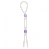 Прозрачное эрекционное кольцо-лассо SILICONE LASSO COCK RING DUAL BEADS - NMC - в Комсомольске-на-Амуре купить с доставкой