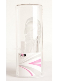 Прозрачная гелевая насадка с клиторальным отростком - 13 см. - Toyfa Basic - в Комсомольске-на-Амуре купить с доставкой