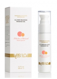 Универсальный массажный гель-смазка Allover Delicious Massage Gel с ароматом персика и аброкоса - 50 мл. - YESforLOV - купить с доставкой в Комсомольске-на-Амуре