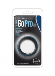 Черно-синее эрекционное кольцо Silicone Go Pro Cock Ring - Blush Novelties - в Комсомольске-на-Амуре купить с доставкой