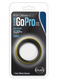 Черно-желтое силиконовое эрекционное кольцо Silicone Go Pro Cock Ring - Blush Novelties - в Комсомольске-на-Амуре купить с доставкой
