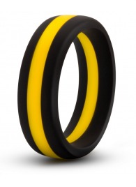 Черно-желтое силиконовое эрекционное кольцо Silicone Go Pro Cock Ring - Blush Novelties - в Комсомольске-на-Амуре купить с доставкой