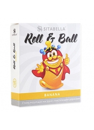 Стимулирующий презерватив-насадка Roll   Ball Banana - Sitabella - купить с доставкой в Комсомольске-на-Амуре