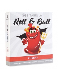 Стимулирующий презерватив-насадка Roll   Ball Cherry - Sitabella - купить с доставкой в Комсомольске-на-Амуре