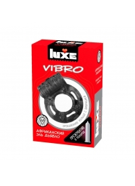 Чёрное эрекционное виброкольцо Luxe VIBRO  Африканский Эль Дьябло  + презерватив - Luxe - в Комсомольске-на-Амуре купить с доставкой