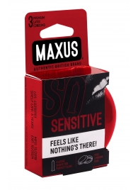 Ультратонкие презервативы в железном кейсе MAXUS Sensitive - 3 шт. - Maxus - купить с доставкой в Комсомольске-на-Амуре