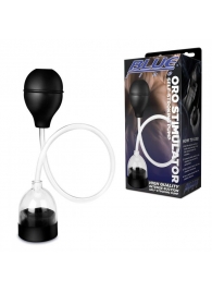 Вакуумный стимулятор головки пениса Oro Stimulator Self-Stroking Pump - BlueLine - в Комсомольске-на-Амуре купить с доставкой