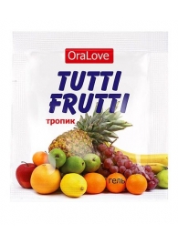 Пробник гель-смазки Tutti-frutti со вкусом тропических фруктов - 4 гр. - Биоритм - купить с доставкой в Комсомольске-на-Амуре