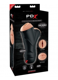 Мастурбатор в колбе с двумя тоннелями Double Penetration Vibrating Stroker - Pipedream - в Комсомольске-на-Амуре купить с доставкой