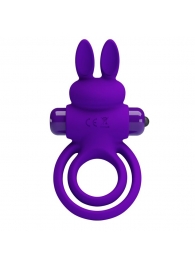 Фиолетовое эрекционное кольцо с вибростимуляцией клитора Vibrant Penis Ring III - Baile - в Комсомольске-на-Амуре купить с доставкой