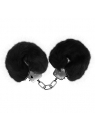 Черные меховые наручники Love с ключиками - Baile - купить с доставкой в Комсомольске-на-Амуре