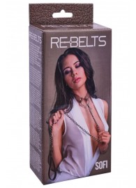 Коричневый поводок и чокер с кольцом Sofi - Rebelts - купить с доставкой в Комсомольске-на-Амуре