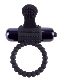 Черное эрекционное виброкольцо Vibrating Silicone Super Ring - Pipedream - в Комсомольске-на-Амуре купить с доставкой