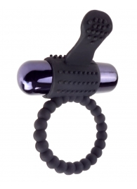Черное эрекционное виброкольцо Vibrating Silicone Super Ring - Pipedream - в Комсомольске-на-Амуре купить с доставкой