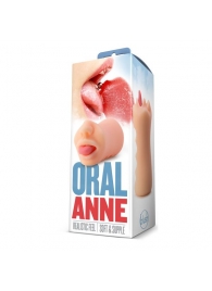 Телесный мастурбатор-ротик с язычком Oral Anne - Blush Novelties - в Комсомольске-на-Амуре купить с доставкой