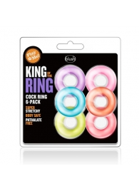 Набор из 6 эрекционных колец King of the Ring - Blush Novelties - в Комсомольске-на-Амуре купить с доставкой