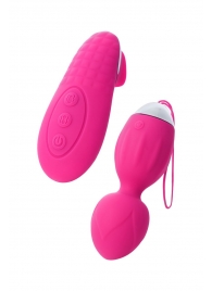 Розовые виброшарики TELLA с пультом-стимулятором - ToyFa в Комсомольске-на-Амуре Розовые виброшарики TELLA с пультом-стимулятором - ToyFa