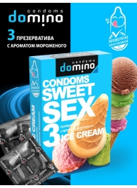 Презервативы для орального секса DOMINO Sweet Sex с ароматом мороженого - 3 шт. - Domino - купить с доставкой в Комсомольске-на-Амуре