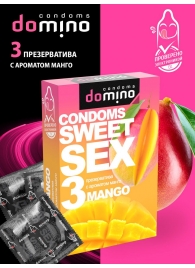 Презервативы для орального секса DOMINO Sweet Sex с ароматом манго - 3 шт. - Domino - купить с доставкой в Комсомольске-на-Амуре