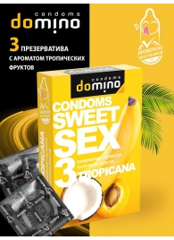 Презервативы для орального секса DOMINO Sweet Sex с ароматом тропических фруктов - 3 шт. - Domino - купить с доставкой в Комсомольске-на-Амуре