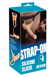 Силиконовый полый страпон на ремнях Silicone Strap-on - 16 см. - Orion - купить с доставкой в Комсомольске-на-Амуре