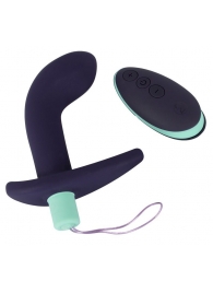 Темно-фиолетовый вибростимулятор простаты с пультом ДУ Remote Controlled Prostate Plug - Orion - в Комсомольске-на-Амуре купить с доставкой