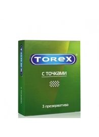 Текстурированные презервативы Torex  С точками  - 3 шт. - Torex - купить с доставкой в Комсомольске-на-Амуре