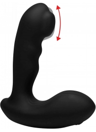 Черный стимулятор простаты Alpha-Pro 7X P-Milker Silicone Prostate Stimulator with Milking Bead - XR Brands - в Комсомольске-на-Амуре купить с доставкой