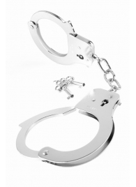 Металлические серебристые наручники Designer Metal Handcuffs - Pipedream - купить с доставкой в Комсомольске-на-Амуре