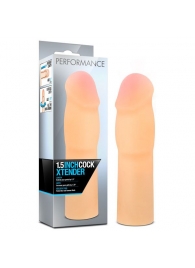 Телесная насадка-удлинитель на пенис PERFORMANCE 1.5INCH COCK XTENDER - 16 см. - Blush Novelties - в Комсомольске-на-Амуре купить с доставкой