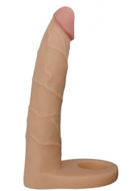 Телесная насадка-фаллоимитатор для двойного проникновения - 17 см. - Lovetoy - купить с доставкой в Комсомольске-на-Амуре