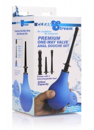 Анальный душ с 3 насадками Premium One-way Valve Anal Douche Set - XR Brands - купить с доставкой в Комсомольске-на-Амуре