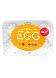 Набор из 6 мастурбаторов Tenga EGG Easy Beat с различным рельефом - Tenga - в Комсомольске-на-Амуре купить с доставкой