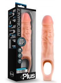 Телесный реалистичный фаллоудлинитель 9 Inch Silicone Cock Sheath Penis Extender - 22,86 см. - Blush Novelties - в Комсомольске-на-Амуре купить с доставкой