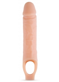 Телесный реалистичный фаллоудлинитель 10 Inch Silicone Cock Sheath Penis Extender - 25,4 см. - Blush Novelties - в Комсомольске-на-Амуре купить с доставкой