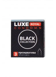 Черные презервативы LUXE Royal Black Collection - 3 шт. - Luxe - купить с доставкой в Комсомольске-на-Амуре