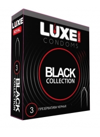 Черные презервативы LUXE Royal Black Collection - 3 шт. - Luxe - купить с доставкой в Комсомольске-на-Амуре