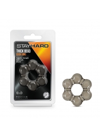 Дымчатое эрекционное кольцо Stay Hard Thick Bead Cock Ring - Blush Novelties - в Комсомольске-на-Амуре купить с доставкой