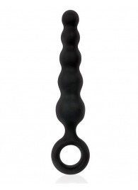 Черный анальный стимулятор-елочка с ограничительным колечком - 8,5 см. - Sex Expert