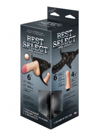 Черный пояс для женщин BEST SELECT с 3 насадками - LOVETOY (А-Полимер) - купить с доставкой в Комсомольске-на-Амуре